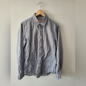 Hugo Boss Orange Button Up Shirt, Medium, Grey-Blue